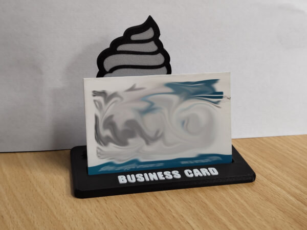 BUSINESS CARD HOLDER FOR ICE CREAM PARLORS